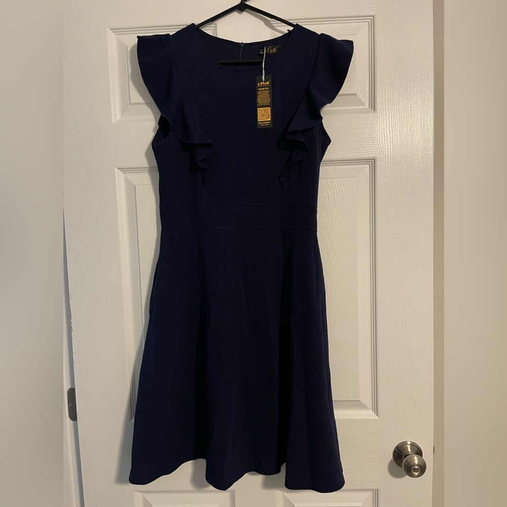 Women’s navy blue cocktail dress